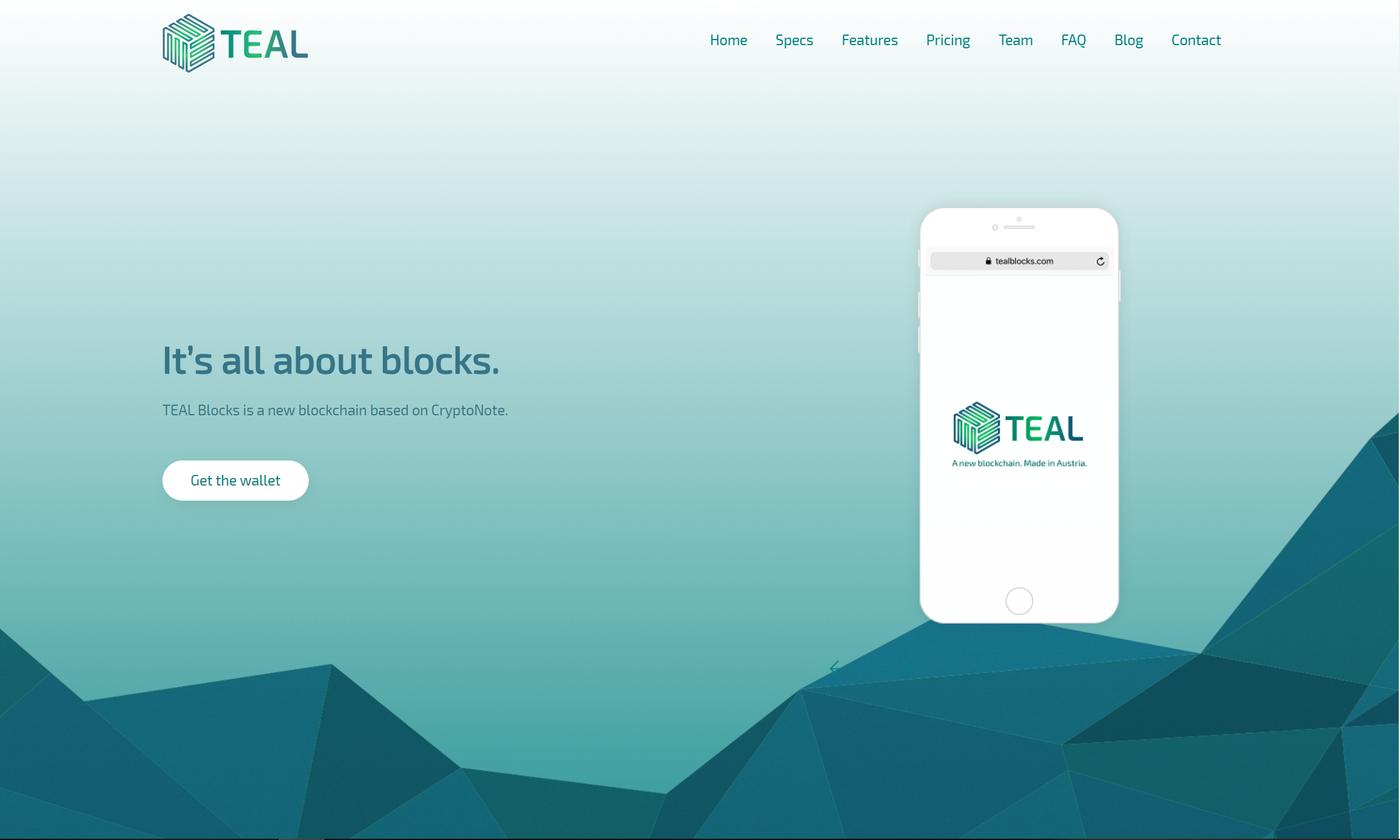 TEAL Blocks cryptocurrency